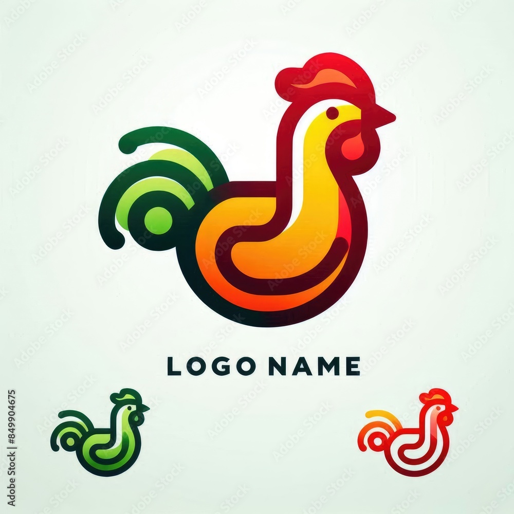 Fototapeta premium Chicken Logo: A Creative and Unique Symbol for Your Brand