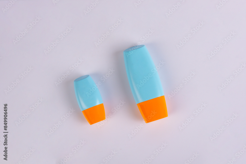 Blank tube with cosmetic product for moisturizing on white background Blank tube with cosmetic product for moisturizing on white background