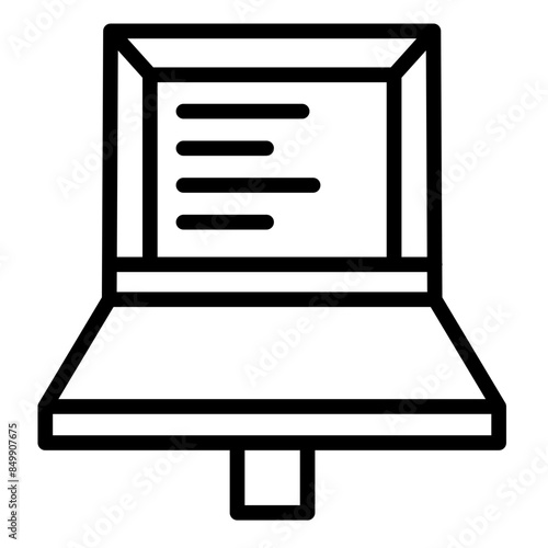 Bild auf Leinwand Script Prompter Icon
