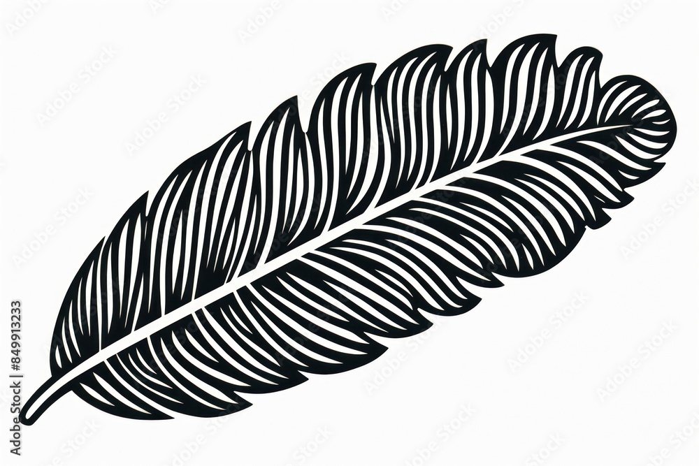 Fototapeta premium Feather leaf lightweight creativity.