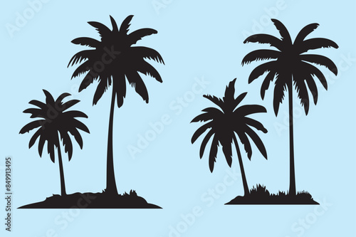 palm trees silhouettes