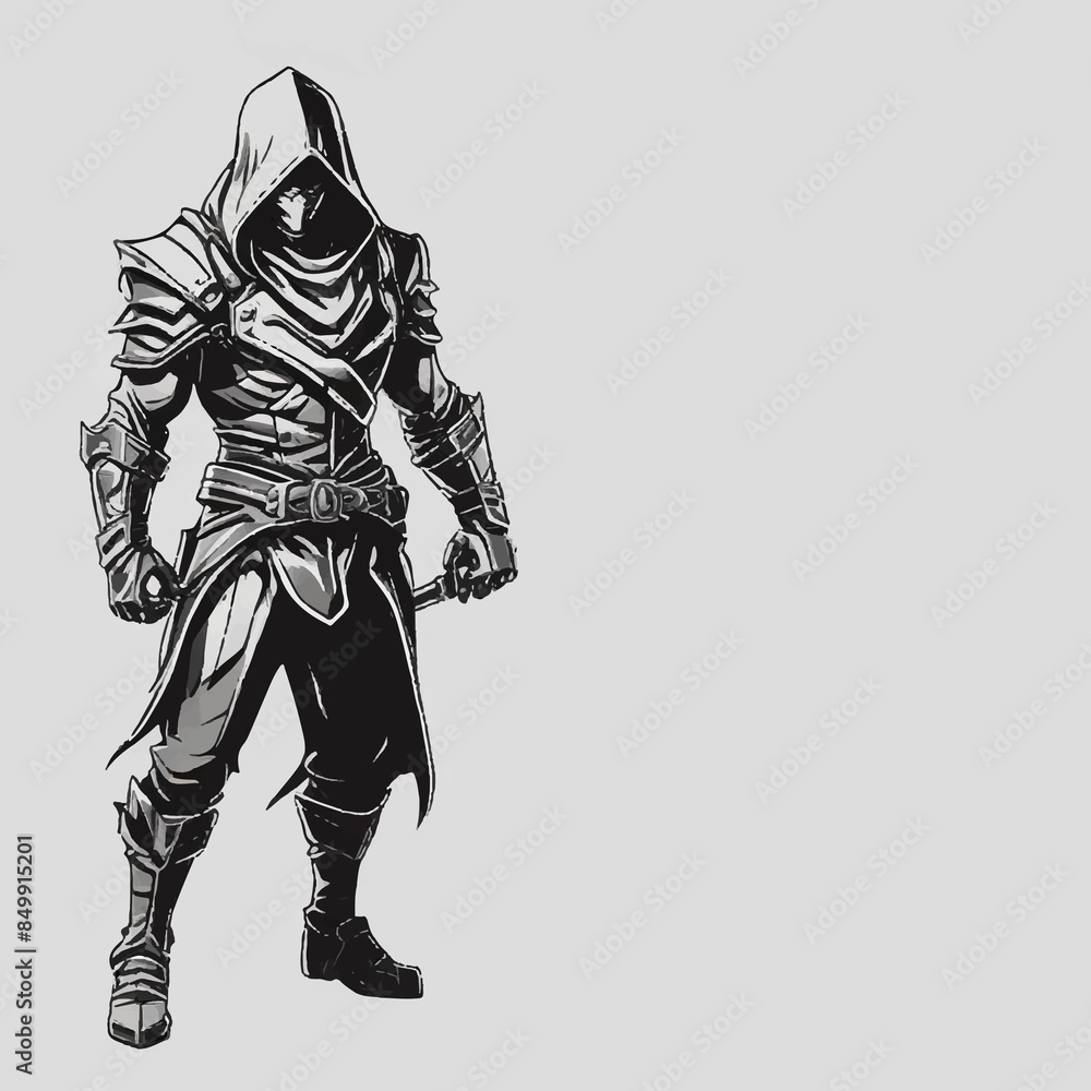 assassin character vector illustration assassin character vector illustration