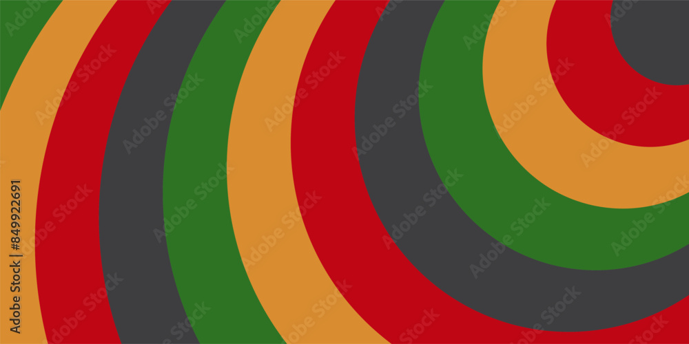Obraz premium abstract background of red, yellow, green, black arches. design template for juneteenth day