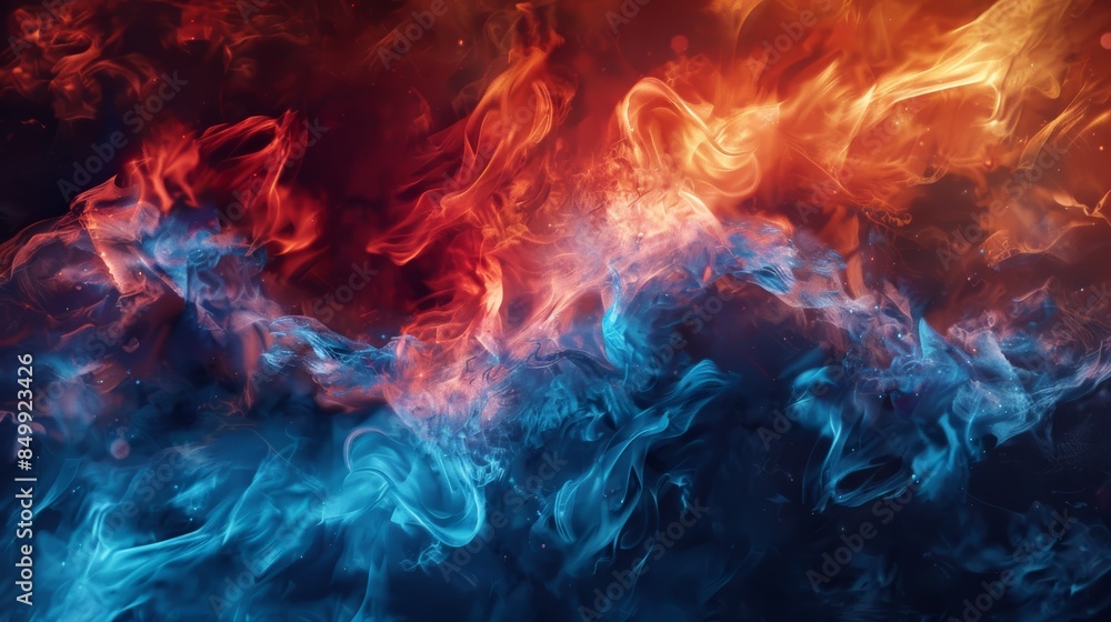 Abstract Swirling Fire and Ice Abstract Swirling Fire and Ice