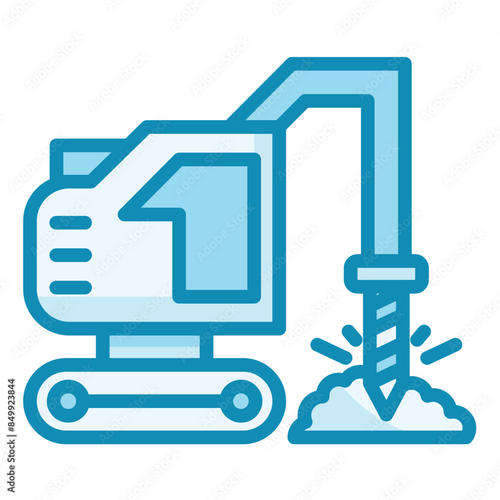 Geotechnical Drill Rig Icon Geotechnical Drill Rig Icon