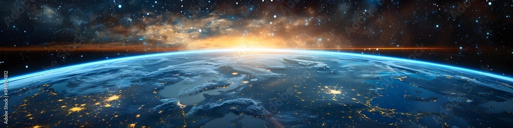 Naklejka premium Earth from space