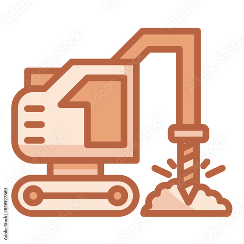Geotechnical Drill Rig Icon