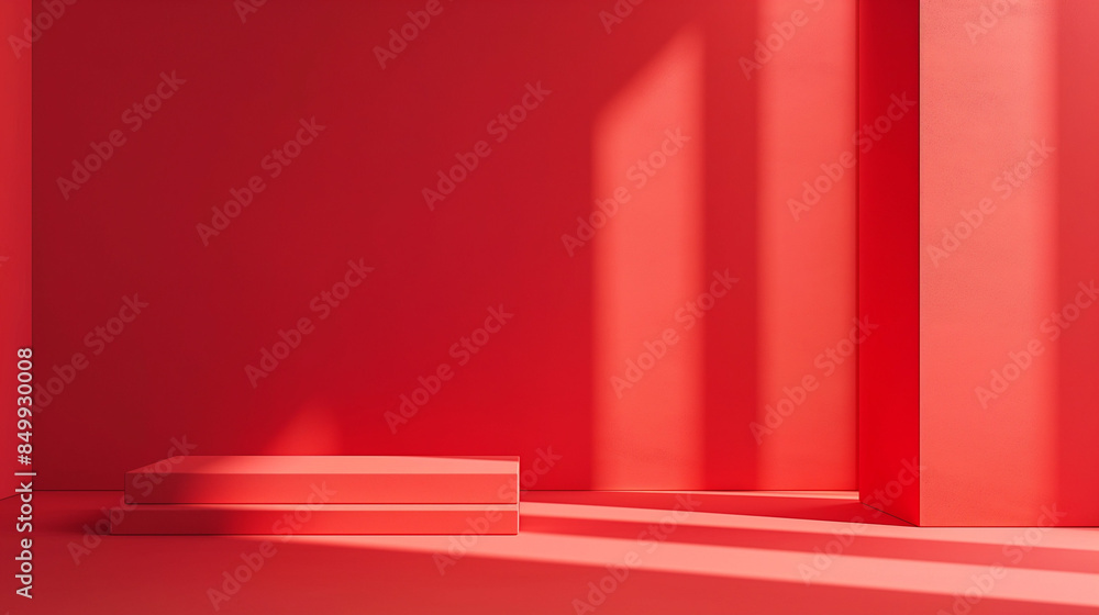 Obraz premium Vibrant solid pale red background, Bright and eye-catching