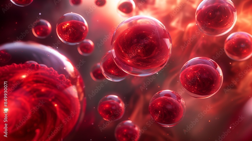 red blood cells flowing red blood cells flowing