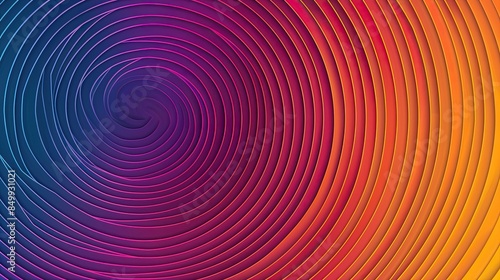 concentric circles and colorful gradients forming a pattern