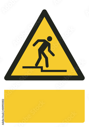 ISO warning safety signs_warning ; step down your custom message here portrait size a4/a3/a2/a1	
