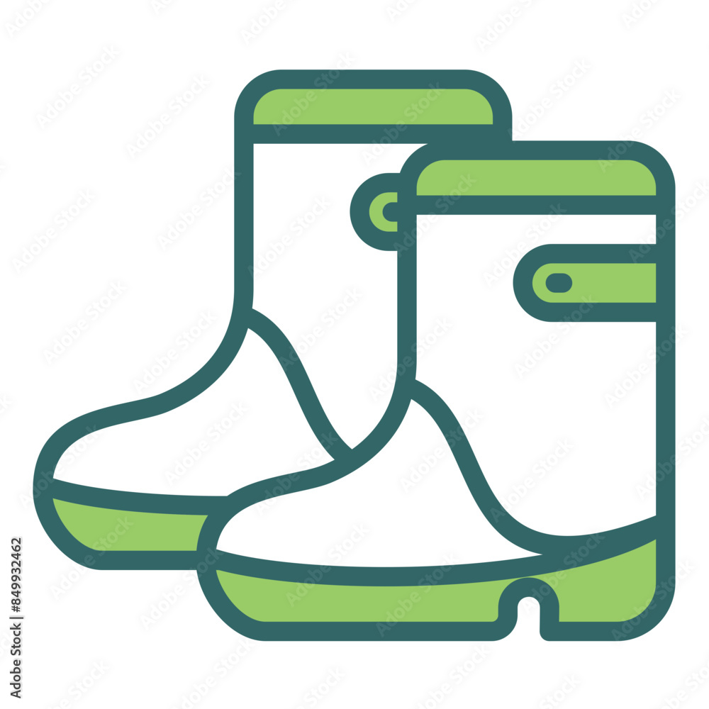Construction Boots Icon Construction Boots Icon