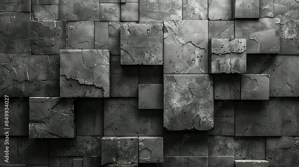 Simplicity in Monochrome: Grid of Gray Blocks Simplicity in Monochrome: Grid of Gray Blocks