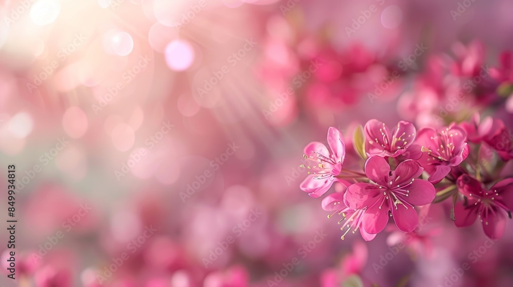 Pink floral background with an empty space in the middle, suitable for text or greeting card design, gentle bokeh effect, romantic and fresh Pink floral background with an empty space in the middle, suitable for text or greeting card design, gentle bokeh effect, romantic and fresh