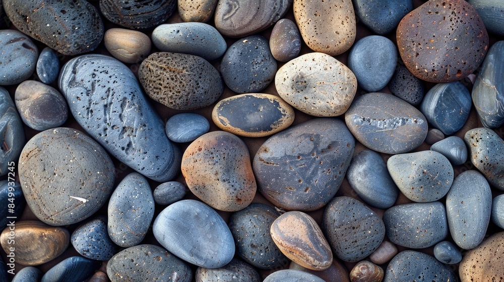 Textured background featuring circular pebbles on a beach symbolizing a vacation theme High resolution image capturing a rock textured surface with cracks Textured background featuring circular pebbles on a beach symbolizing a vacation theme High resolution image capturing a rock textured surface with cracks
