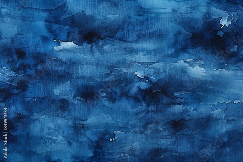 dark blue watercolor background © meow