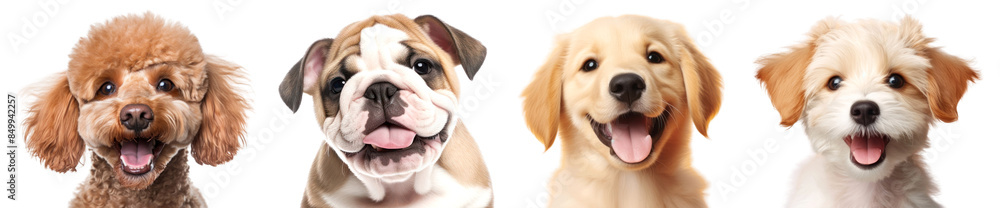 Cute dog png element set on transparent background Cute dog png element set on transparent background