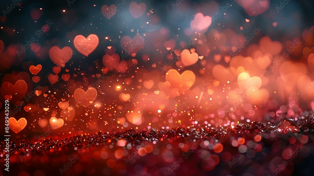 Valentine's Delight: Hearts Adorned Background Valentine's Delight: Hearts Adorned Background