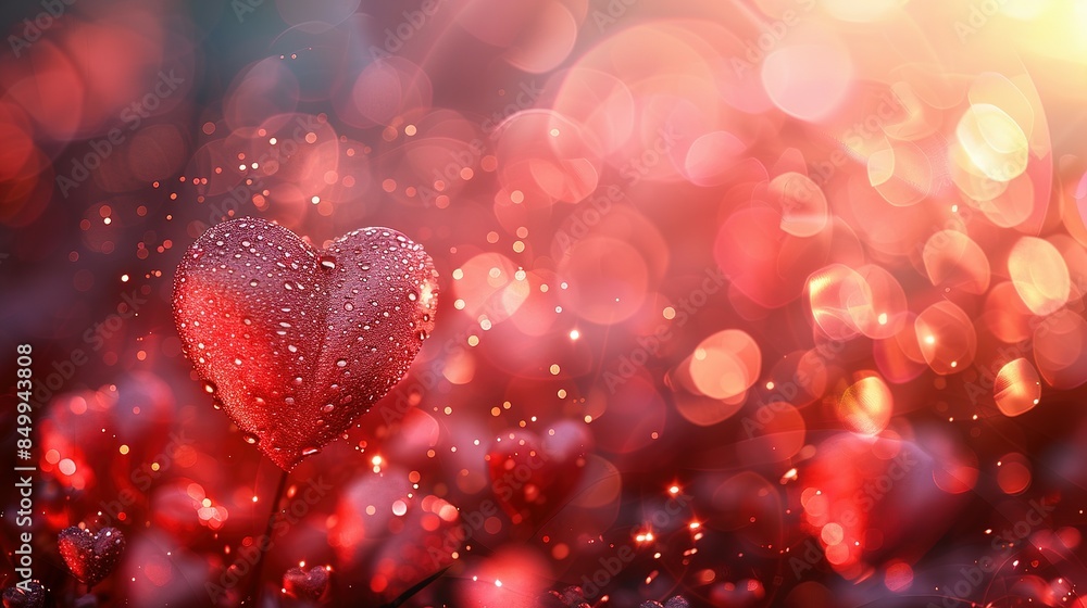 Valentine's Charm: Hearts-Embellished Background Valentine's Charm: Hearts-Embellished Background