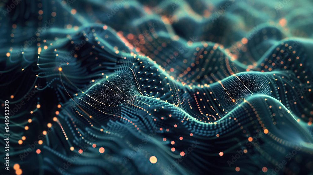 Abstract Space Wave - Illuminated Fractal Design Abstract Space Wave - Illuminated Fractal Design