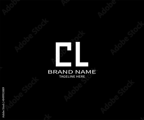 CL LETTER LOGO Design ONE BLACK BACKGROUND