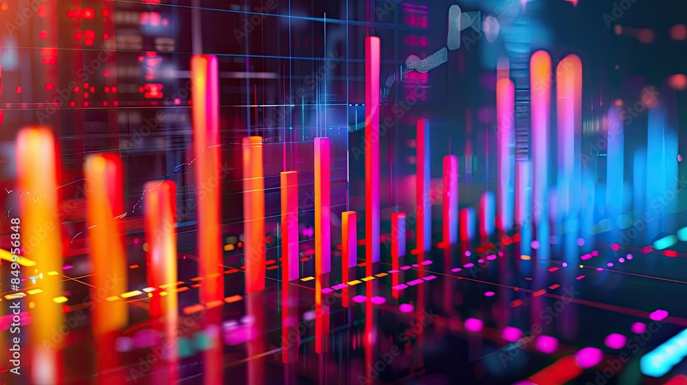 chart with effects displaying sales figures in a business presentation chart with effects displaying sales figures in a business presentation