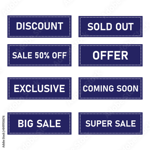 Free vector stamp set sold out and promo seal with text bonus and sale illustration