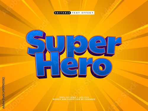 Obraz na plátne super hero editable text effect in super and hero text style