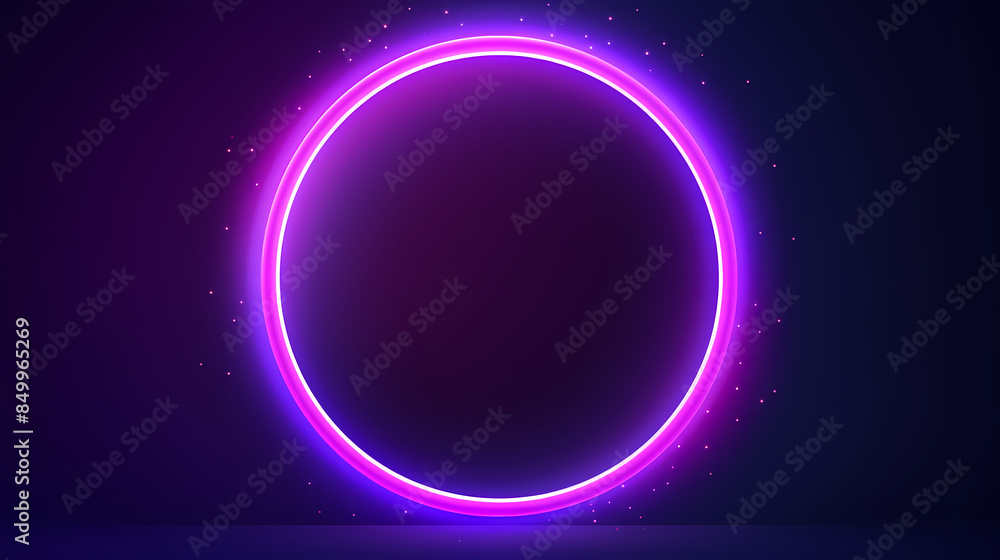 Neon light effect circle Neon light effect circle