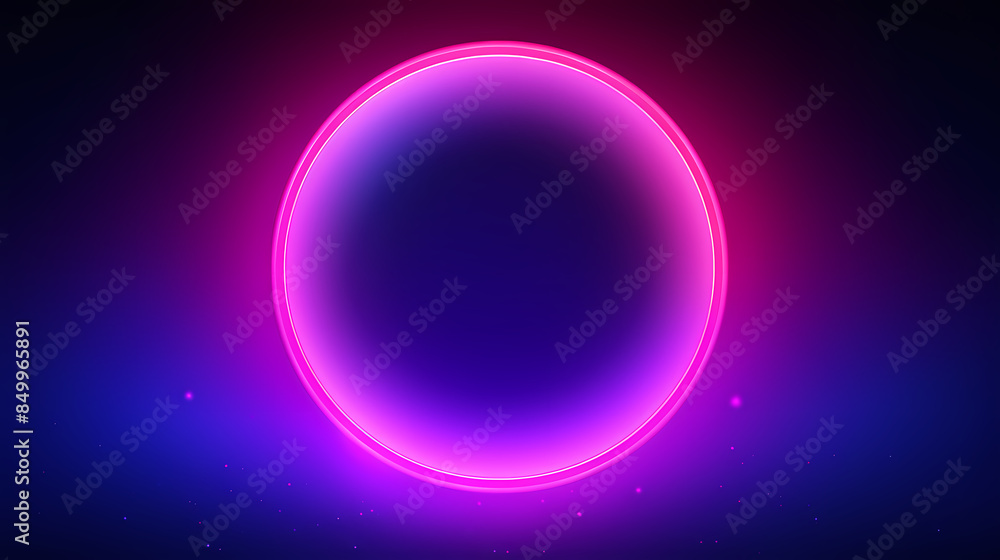 Neon light effect circle Neon light effect circle