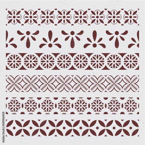 seamless batik border 