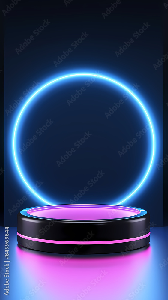 Simple round illuminated podium Simple round illuminated podium