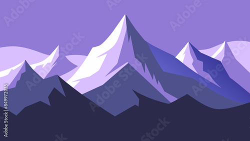 The colorful peaks of the stunning mountain range stand out against the backdrop of the sky.