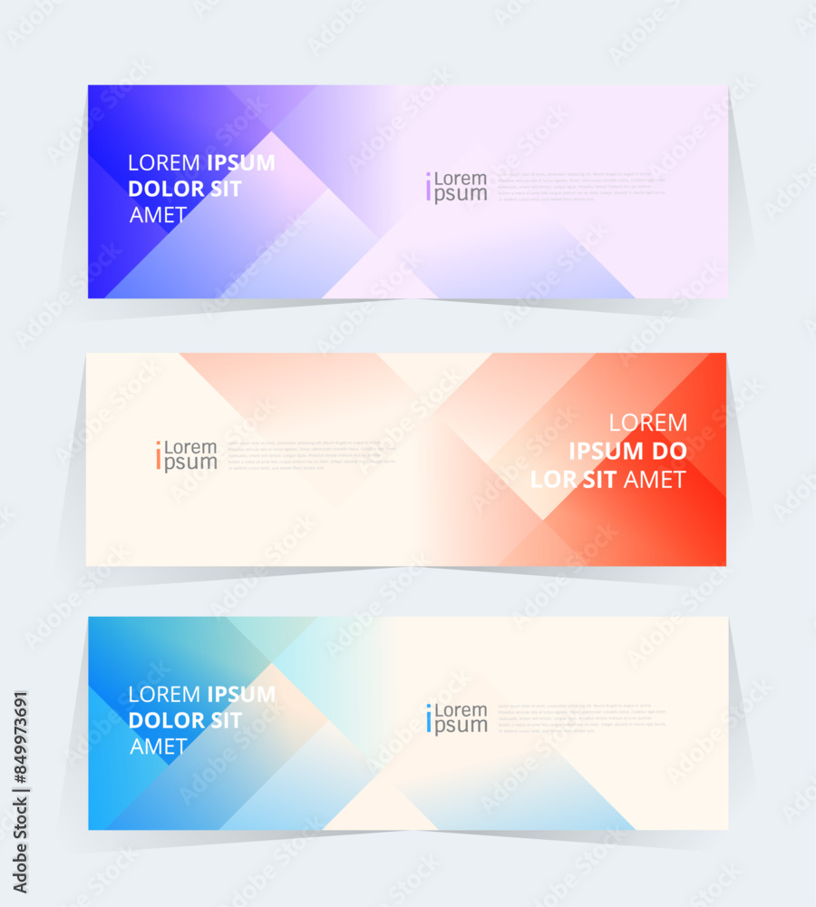 Geometric banner design with Vector presentation template Geometric banner design with Vector presentation template
