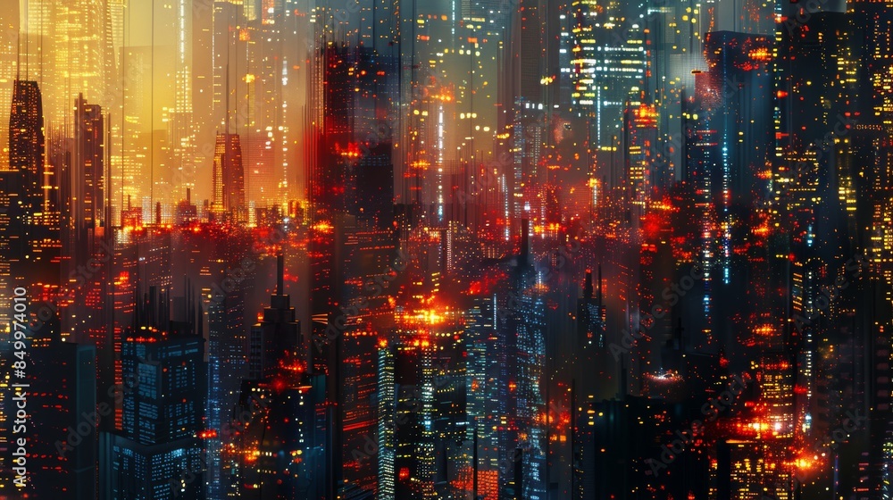 Metropolis engine pulse urban aesthetics and city vibes in the heart of the city Metropolis engine pulse urban aesthetics and city vibes in the heart of the city