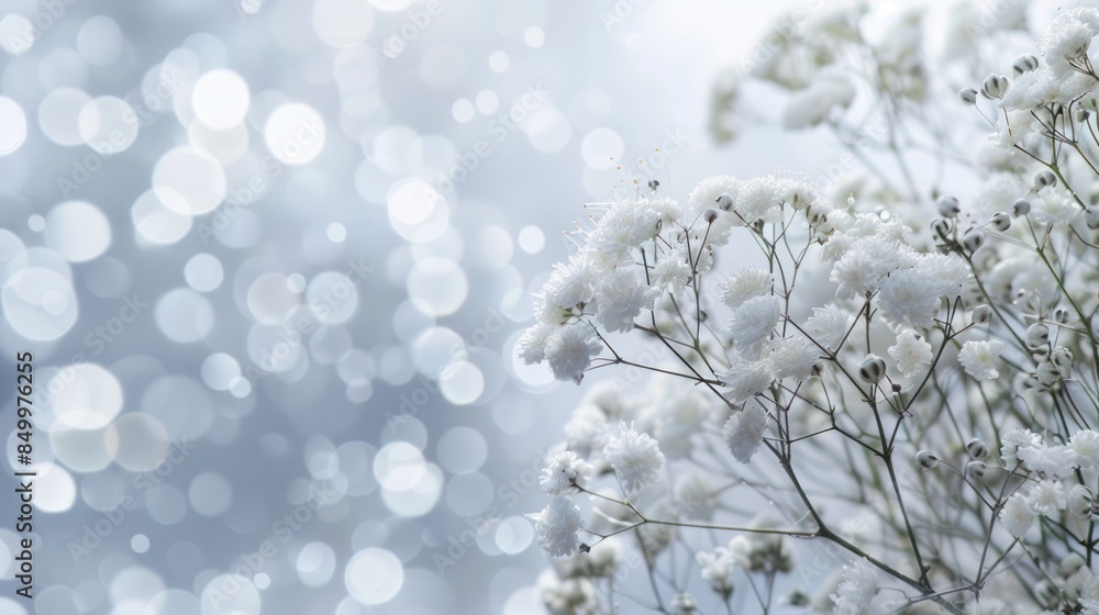 1. Gypsophila (Baby's Breath). with copy space 1. Gypsophila (Baby's Breath). with copy space