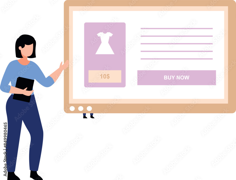 Girl is buying clothes online. Girl is buying clothes online.