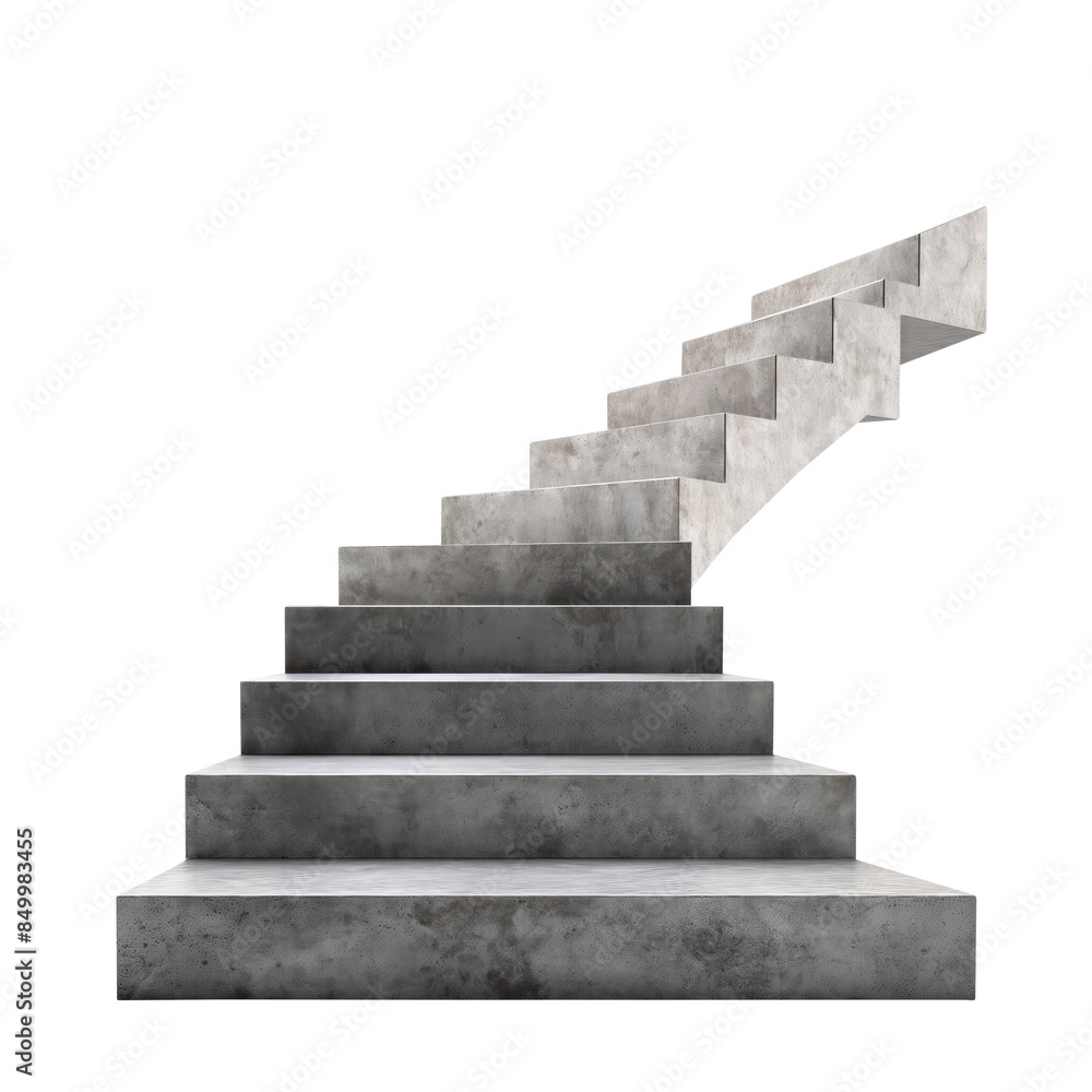 Fototapeta premium stairs to success isolated on transparent white background, clipping path