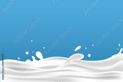 milky waves background. additional elements of milk design