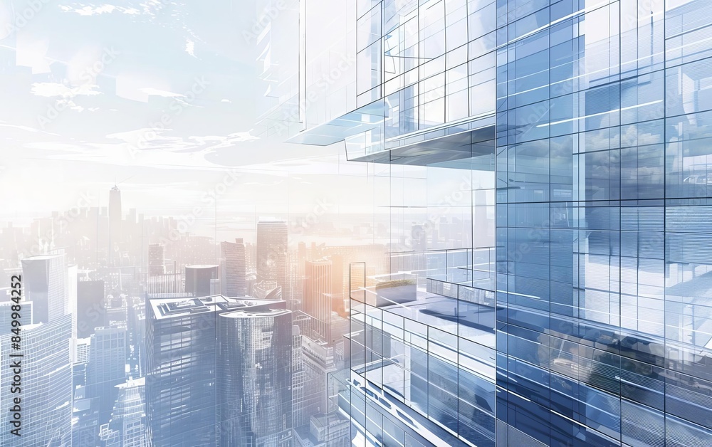 An AIgenerated image of a generic highrise tower with a visually appealing backdrop An AIgenerated image of a generic highrise tower with a visually appealing backdrop