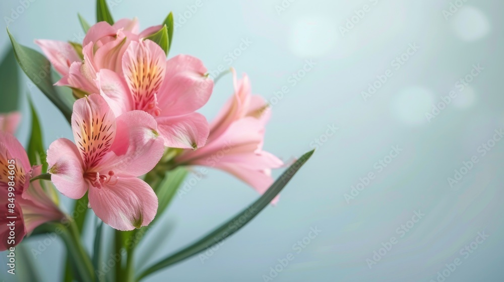 Fototapeta premium Alstroemeria with copy space