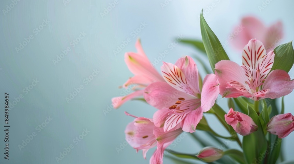 Alstroemeria with copy space Alstroemeria with copy space
