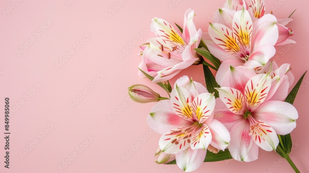 Alstroemeria with copy space Alstroemeria with copy space