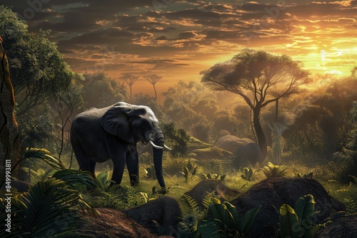 elephant at the jungle