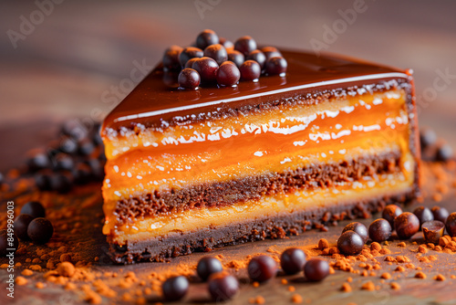  Hungarian Dobos Torte with caramel topping photo