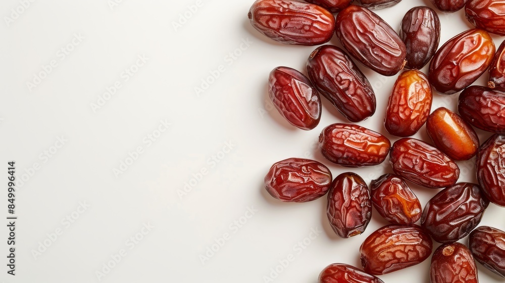 dates fruit on white background with empty space dates fruit on white background with empty space