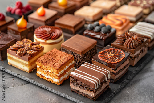 French Petit Fours with decorative icing