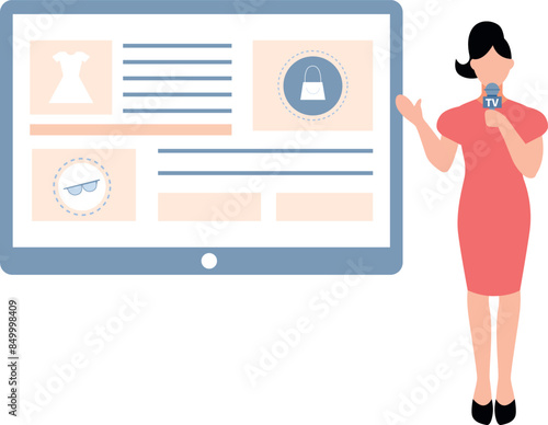 The female is giving inflation news.