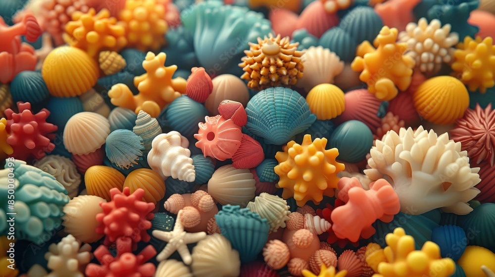 Abstract seashells and coral patterns Abstract seashells and coral patterns