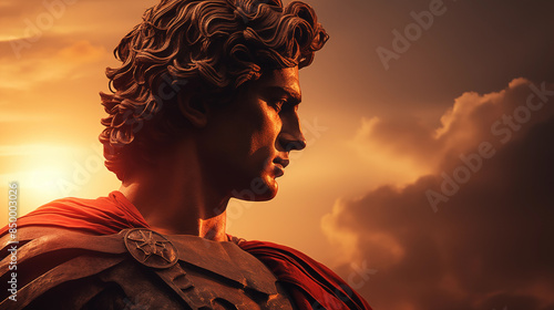 Timeless Silhouette of Alexander the Great at Sunset